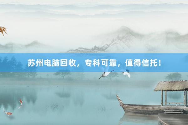 苏州电脑回收，专科可靠，值得信托！